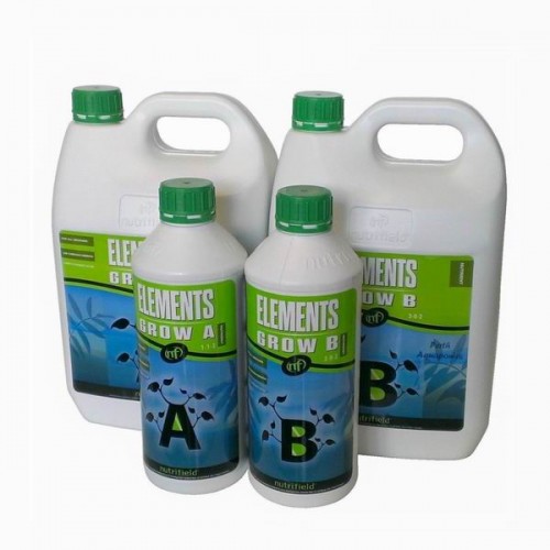nutrifield elements grow nutrient - 2ltr set - a+b - perth